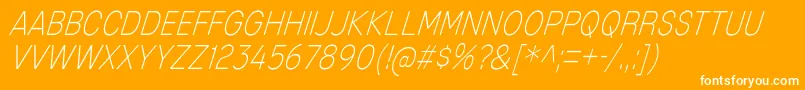 MixolydianTitlingElIt Font – White Fonts on Orange Background