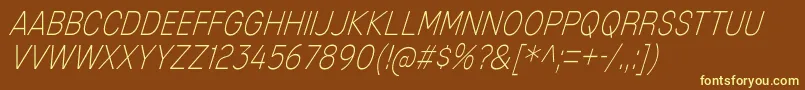 MixolydianTitlingElIt Font – Yellow Fonts on Brown Background