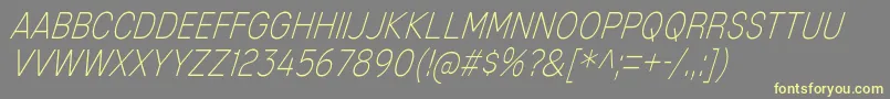 MixolydianTitlingElIt Font – Yellow Fonts on Gray Background