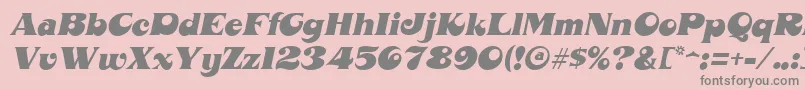MahoneyItalic Font – Gray Fonts on Pink Background