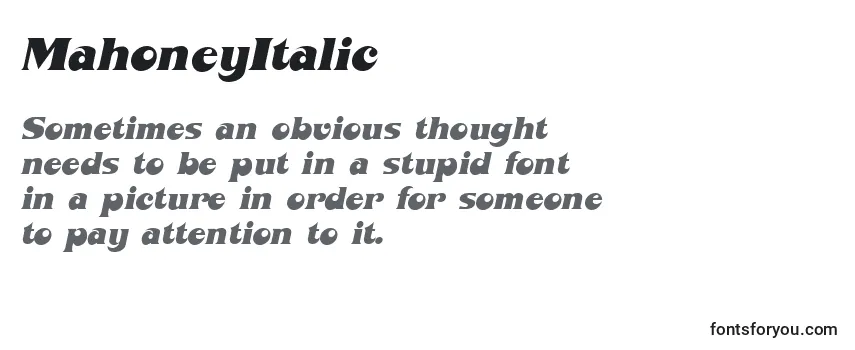 MahoneyItalic Font