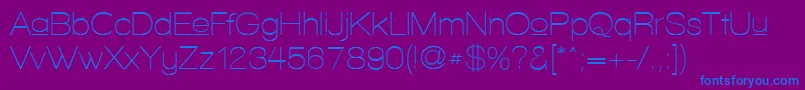 Шрифт WalkwayUpperZebra – синие шрифты на фиолетовом фоне