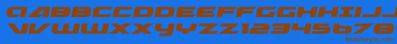 Graymalkinexpand Font – Brown Fonts on Blue Background