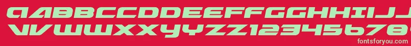 Graymalkinexpand Font – Green Fonts on Red Background