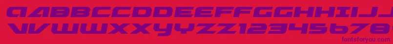 Czcionka Graymalkinexpand – fioletowe czcionki na czerwonym tle