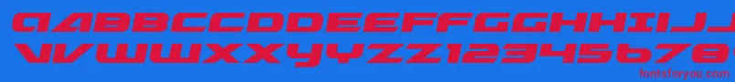 Graymalkinexpand Font – Red Fonts on Blue Background