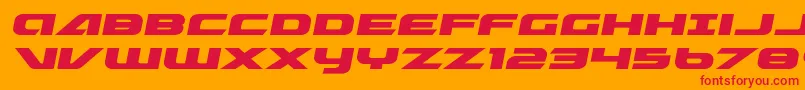Graymalkinexpand Font – Red Fonts on Orange Background
