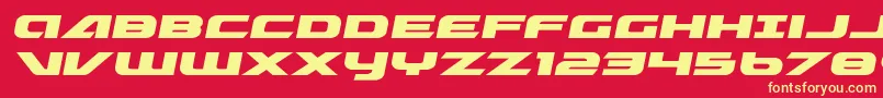 Graymalkinexpand Font – Yellow Fonts on Red Background