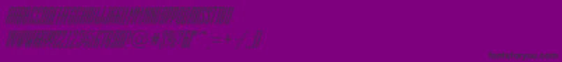 AEmpirialItalic-fontti – mustat fontit violetilla taustalla