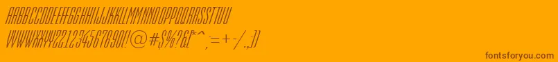 Шрифт AEmpirialItalic – коричневые шрифты на оранжевом фоне