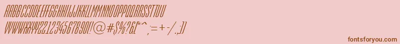 AEmpirialItalic-Schriftart – Braune Schriften auf rosa Hintergrund