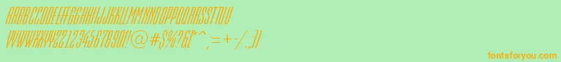 AEmpirialItalic-Schriftart – Orangefarbene Schriften auf grünem Hintergrund