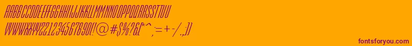 AEmpirialItalic Font – Purple Fonts on Orange Background