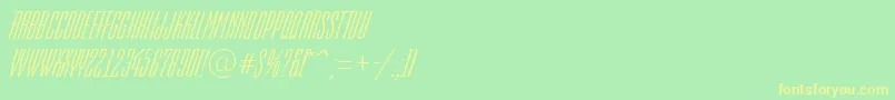 AEmpirialItalic Font – Yellow Fonts on Green Background