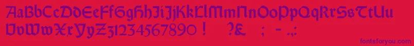 OrotundHeavy Font – Purple Fonts on Red Background