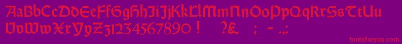 OrotundHeavy Font – Red Fonts on Purple Background