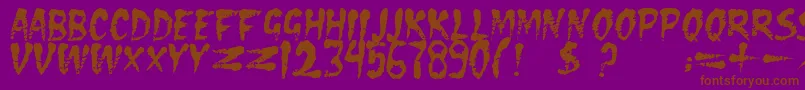 DsEraser2 Font – Brown Fonts on Purple Background