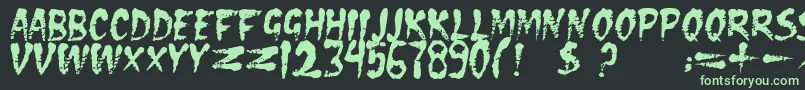 DsEraser2 Font – Green Fonts on Black Background