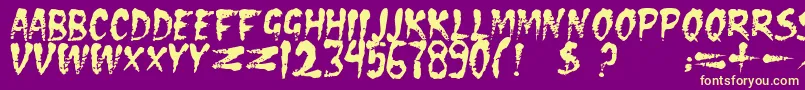 DsEraser2 Font – Yellow Fonts on Purple Background