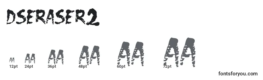 Größen der Schriftart DsEraser2