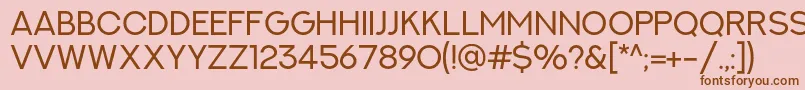 NextArtRegular Font – Brown Fonts on Pink Background