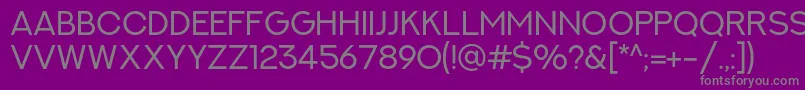 フォントNextArtRegular – 紫の背景に灰色の文字