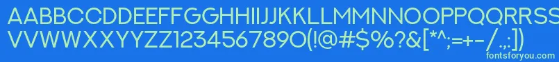 NextArtRegular Font – Green Fonts on Blue Background