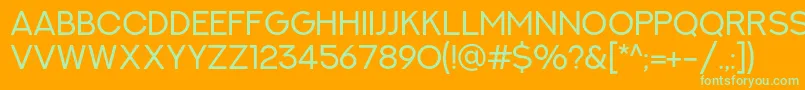fuente NextArtRegular – Fuentes Verdes Sobre Fondo Naranja