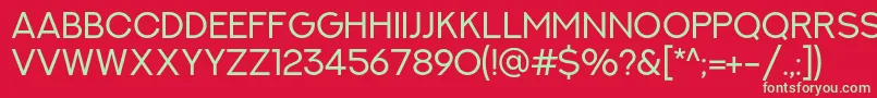 フォントNextArtRegular – 赤い背景に緑の文字