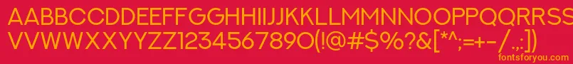 NextArtRegular Font – Orange Fonts on Red Background