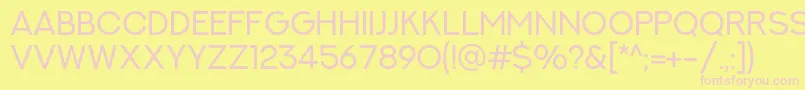 Police NextArtRegular – polices roses sur fond jaune
