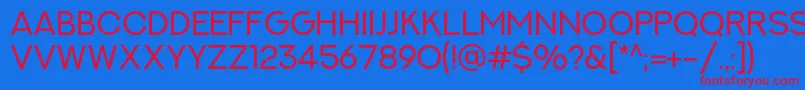 フォントNextArtRegular – 赤い文字の青い背景
