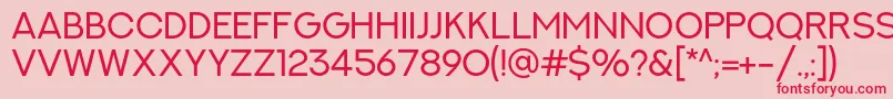 フォントNextArtRegular – ピンクの背景に赤い文字