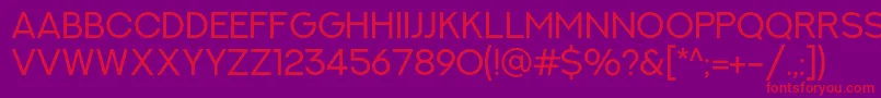 NextArtRegular Font – Red Fonts on Purple Background