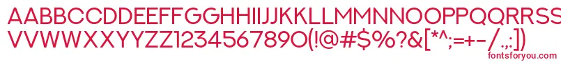 フォントNextArtRegular – 白い背景に赤い文字