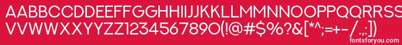 NextArtRegular Font – White Fonts on Red Background
