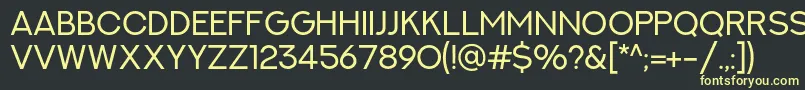 NextArtRegular Font – Yellow Fonts on Black Background