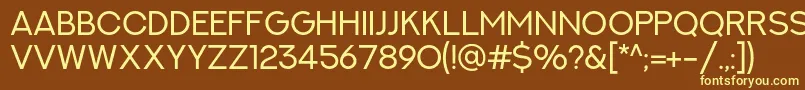 NextArtRegular Font – Yellow Fonts on Brown Background