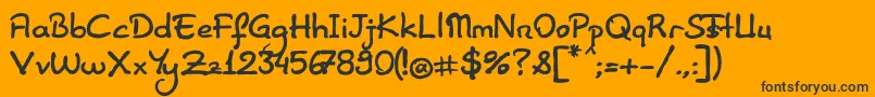 ElifSansHerif Font – Black Fonts on Orange Background