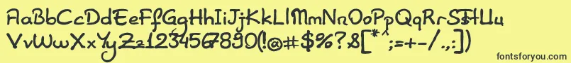ElifSansHerif Font – Black Fonts on Yellow Background