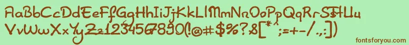 ElifSansHerif Font – Brown Fonts on Green Background