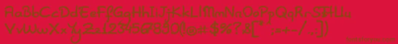 ElifSansHerif Font – Brown Fonts on Red Background