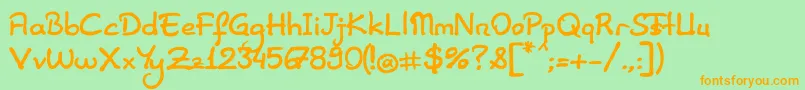 ElifSansHerif Font – Orange Fonts on Green Background