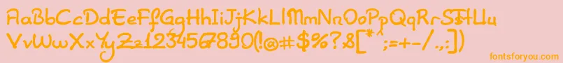 ElifSansHerif Font – Orange Fonts on Pink Background