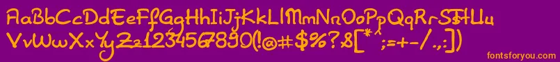 ElifSansHerif Font – Orange Fonts on Purple Background