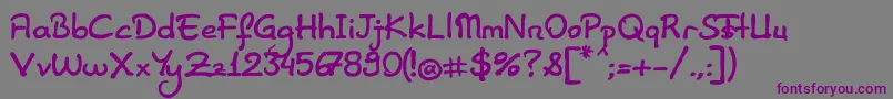 ElifSansHerif Font – Purple Fonts on Gray Background