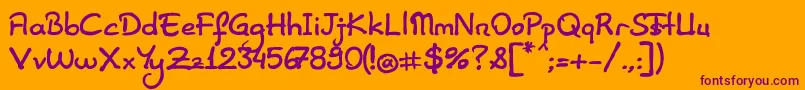 ElifSansHerif Font – Purple Fonts on Orange Background