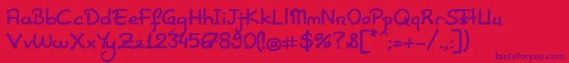 ElifSansHerif Font – Purple Fonts on Red Background
