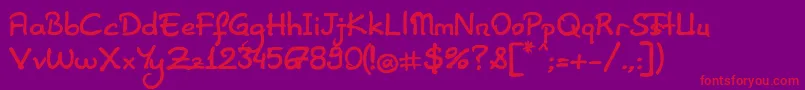 ElifSansHerif Font – Red Fonts on Purple Background