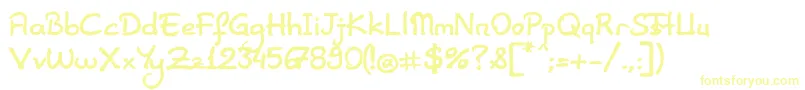 ElifSansHerif Font – Yellow Fonts on White Background